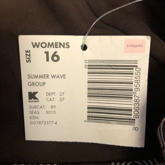 Jaclyn Smith Skirt Womens Sz 16 Brown White Lined Lightweight A-Line Office NEW - Picture 7 of 10